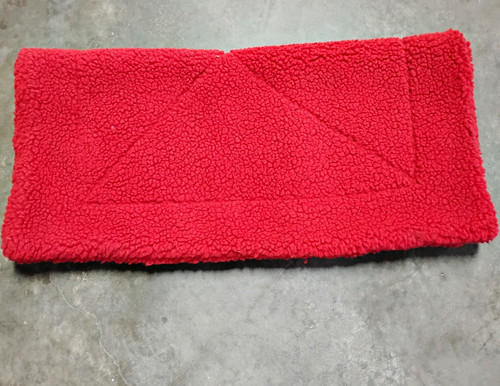 Red fleece saddle pad - red, 1/2
