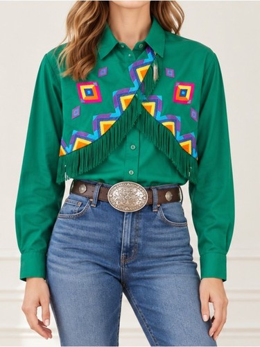 Vtg 90s side saddle shirt - 90s,